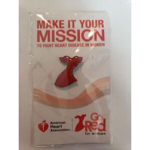 American heart association Go Red pin